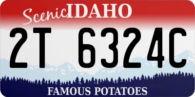 ID license plate 2T6324C