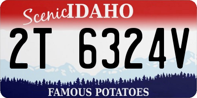 ID license plate 2T6324V