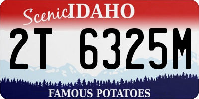 ID license plate 2T6325M