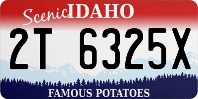 ID license plate 2T6325X