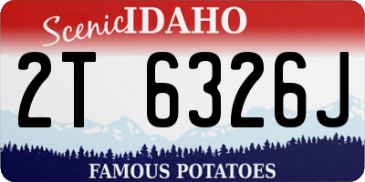 ID license plate 2T6326J