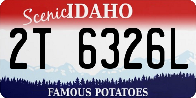 ID license plate 2T6326L