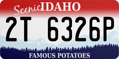 ID license plate 2T6326P