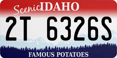 ID license plate 2T6326S