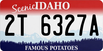 ID license plate 2T6327A