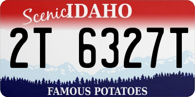 ID license plate 2T6327T