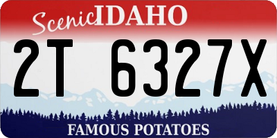ID license plate 2T6327X