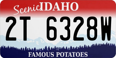ID license plate 2T6328W