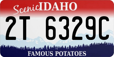 ID license plate 2T6329C