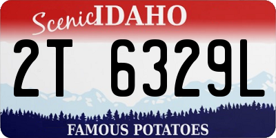 ID license plate 2T6329L