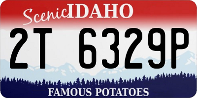 ID license plate 2T6329P