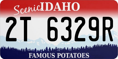 ID license plate 2T6329R