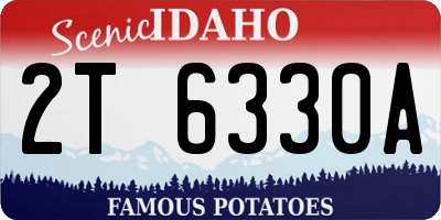 ID license plate 2T6330A