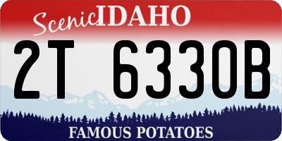 ID license plate 2T6330B