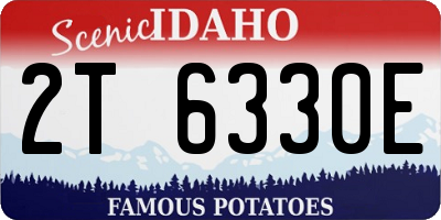 ID license plate 2T6330E