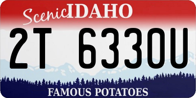 ID license plate 2T6330U