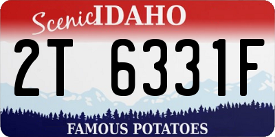 ID license plate 2T6331F