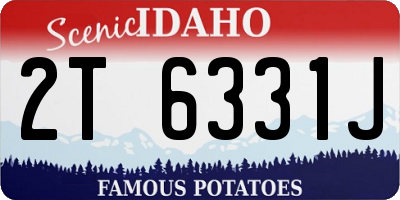 ID license plate 2T6331J