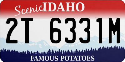 ID license plate 2T6331M