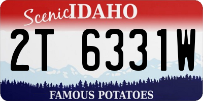 ID license plate 2T6331W
