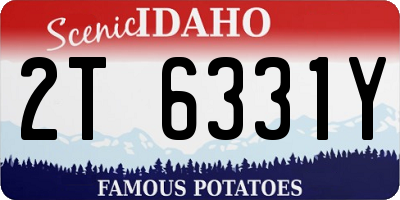 ID license plate 2T6331Y