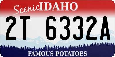 ID license plate 2T6332A