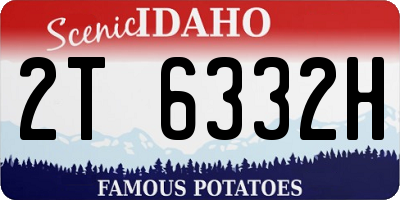 ID license plate 2T6332H