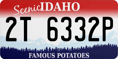 ID license plate 2T6332P