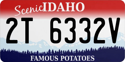 ID license plate 2T6332V