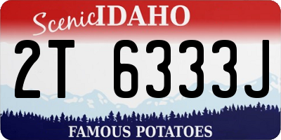 ID license plate 2T6333J