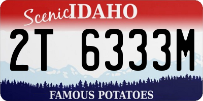ID license plate 2T6333M