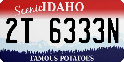 ID license plate 2T6333N