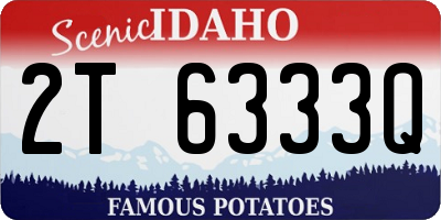 ID license plate 2T6333Q