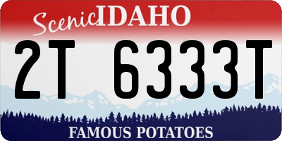 ID license plate 2T6333T