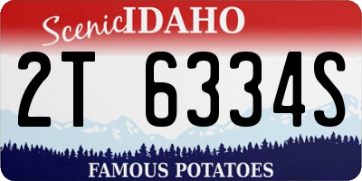 ID license plate 2T6334S