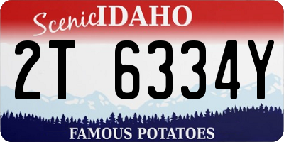 ID license plate 2T6334Y