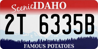 ID license plate 2T6335B