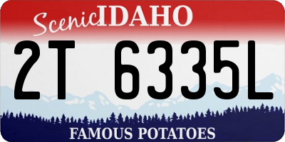 ID license plate 2T6335L