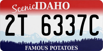 ID license plate 2T6337C
