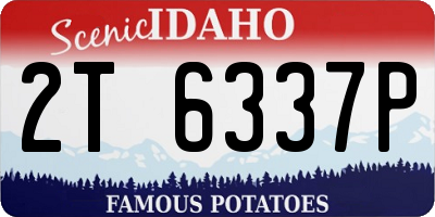 ID license plate 2T6337P