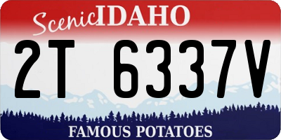 ID license plate 2T6337V