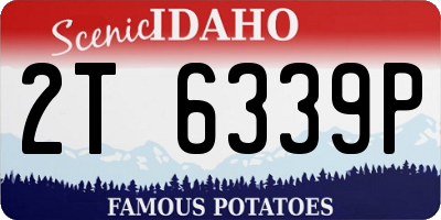 ID license plate 2T6339P