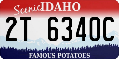 ID license plate 2T6340C