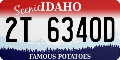 ID license plate 2T6340D
