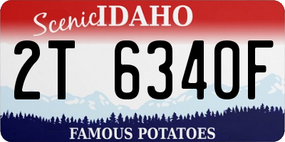 ID license plate 2T6340F