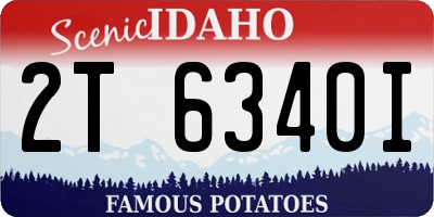 ID license plate 2T6340I