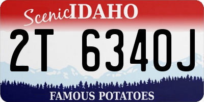 ID license plate 2T6340J