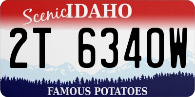 ID license plate 2T6340W