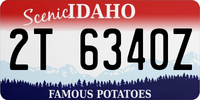 ID license plate 2T6340Z