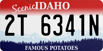 ID license plate 2T6341N